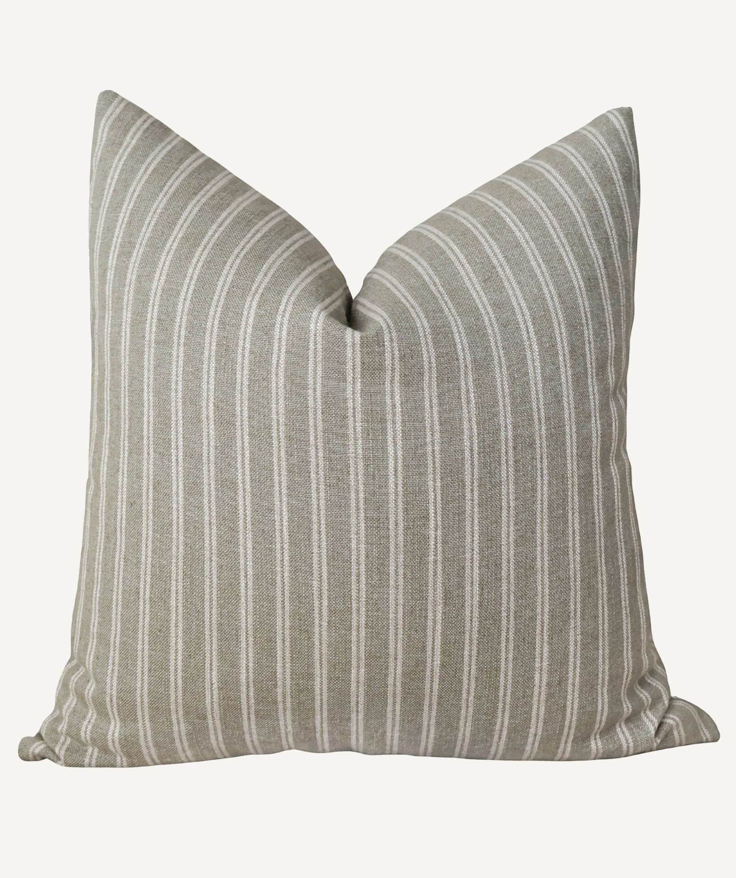 Sage Striped Pillow