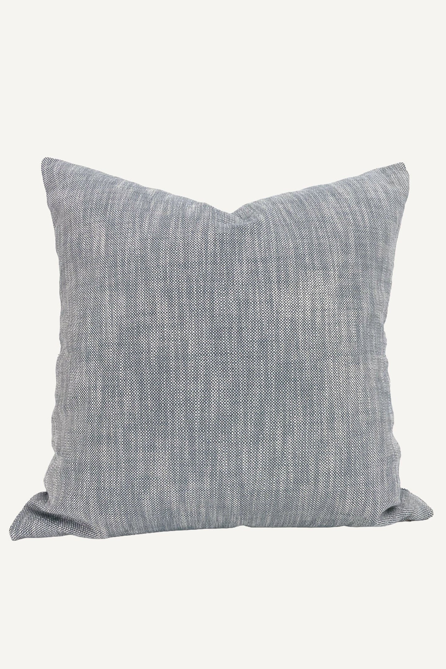 Textured Blue Woven Pillow