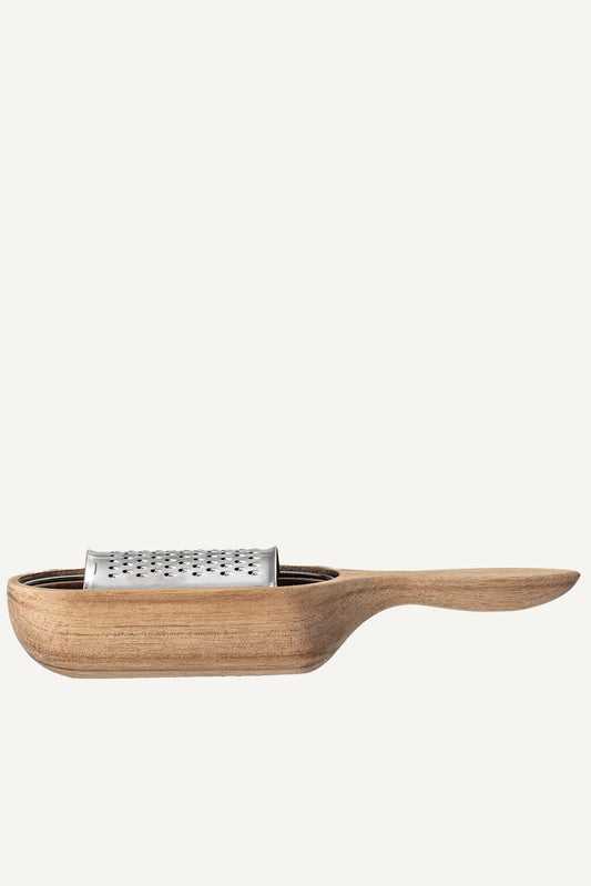 Wood and Stainless Steel Cheese Grater