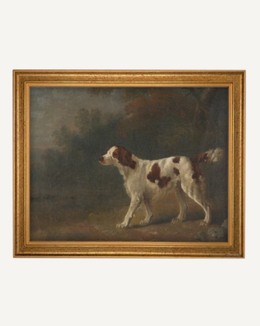 Vintage Framed Brittany Spaniel